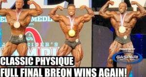 نتائج بطولة مستر اوليمبيا 2018 Mr. Olympia لكمال الاجسام لفئة الكلاسيك فيزك Classic Physique